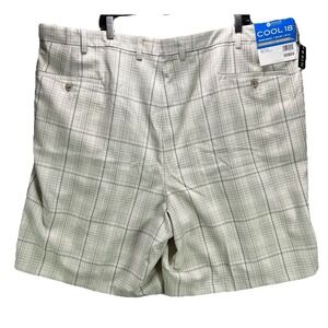 Haggar Shorts Mens 48 Cool 18 Pro Big Tall  UPF 50 Stretch Plaid Pleat NWT Lot 2